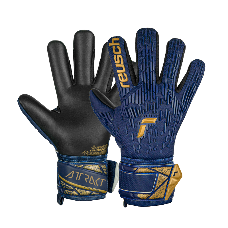 Attrakt Freegel Silver Junior Blue | Goalkeeper gloves